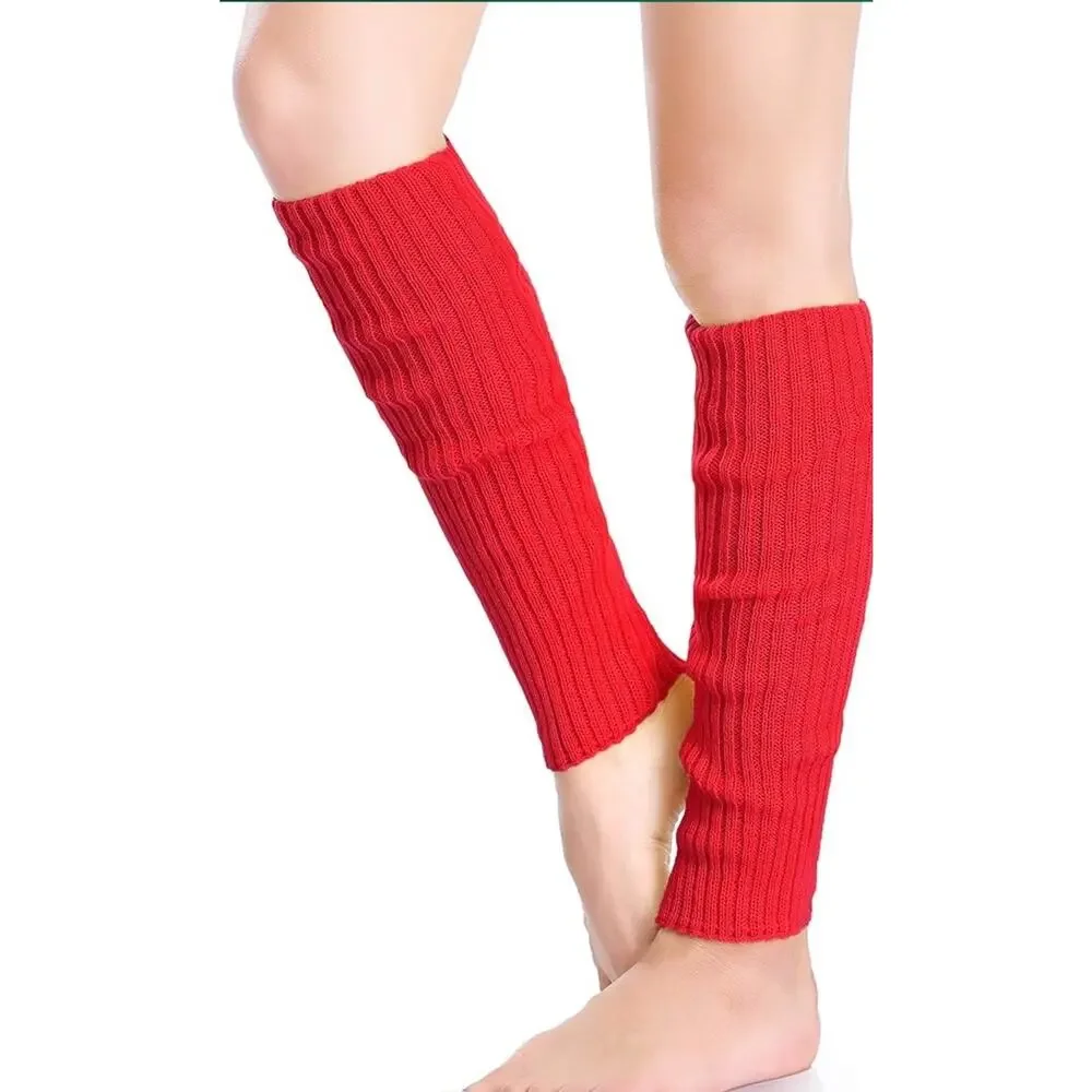 Womens Leg Warmers Knitted Red Dance Costume 1980s Leg Warmers Party Gift USA